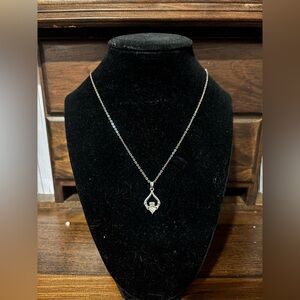 Solvar Cubic Zirconia Claddagh Necklace